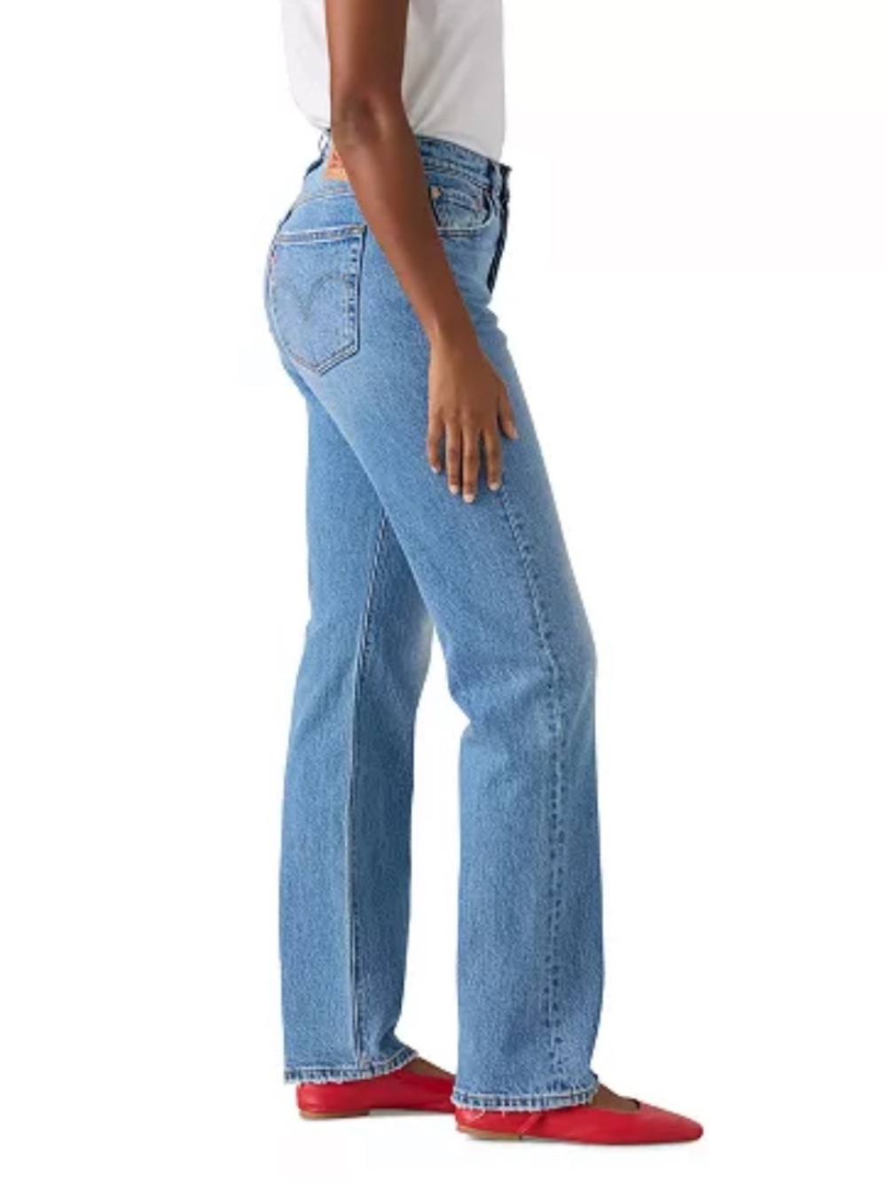 NWT Levi’s 501 Curve Jeans 27x30 High Rise Straight Leg Button Fly Stretch Denim - Picture 2 of 14